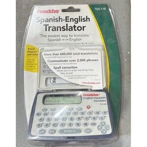 Franklin TES 118 Spanish English Translator New Sealed Package